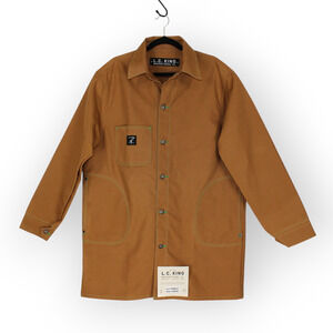 NEW Lg LCKing Japanese ShopCoat Raw Brown Duck Canvas USA Coverall PointerBrand
